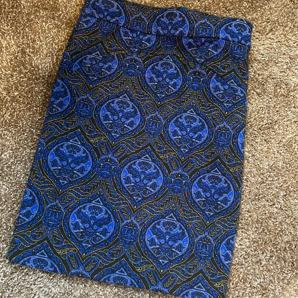 Juicy Couture Blue Gold Bandage Skirt
